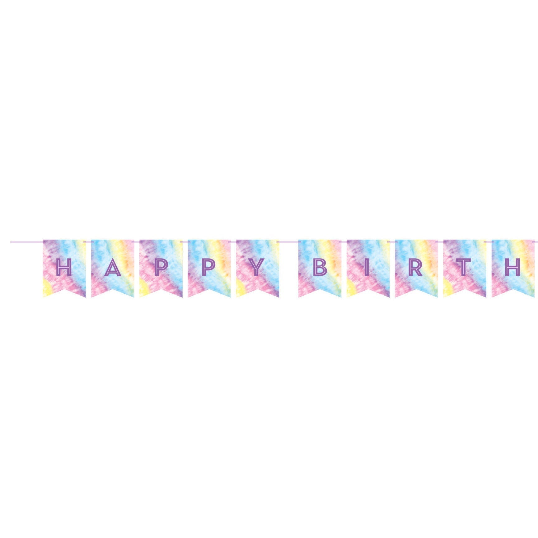 Personalized Tie Dye Party Banner - Stesha Party