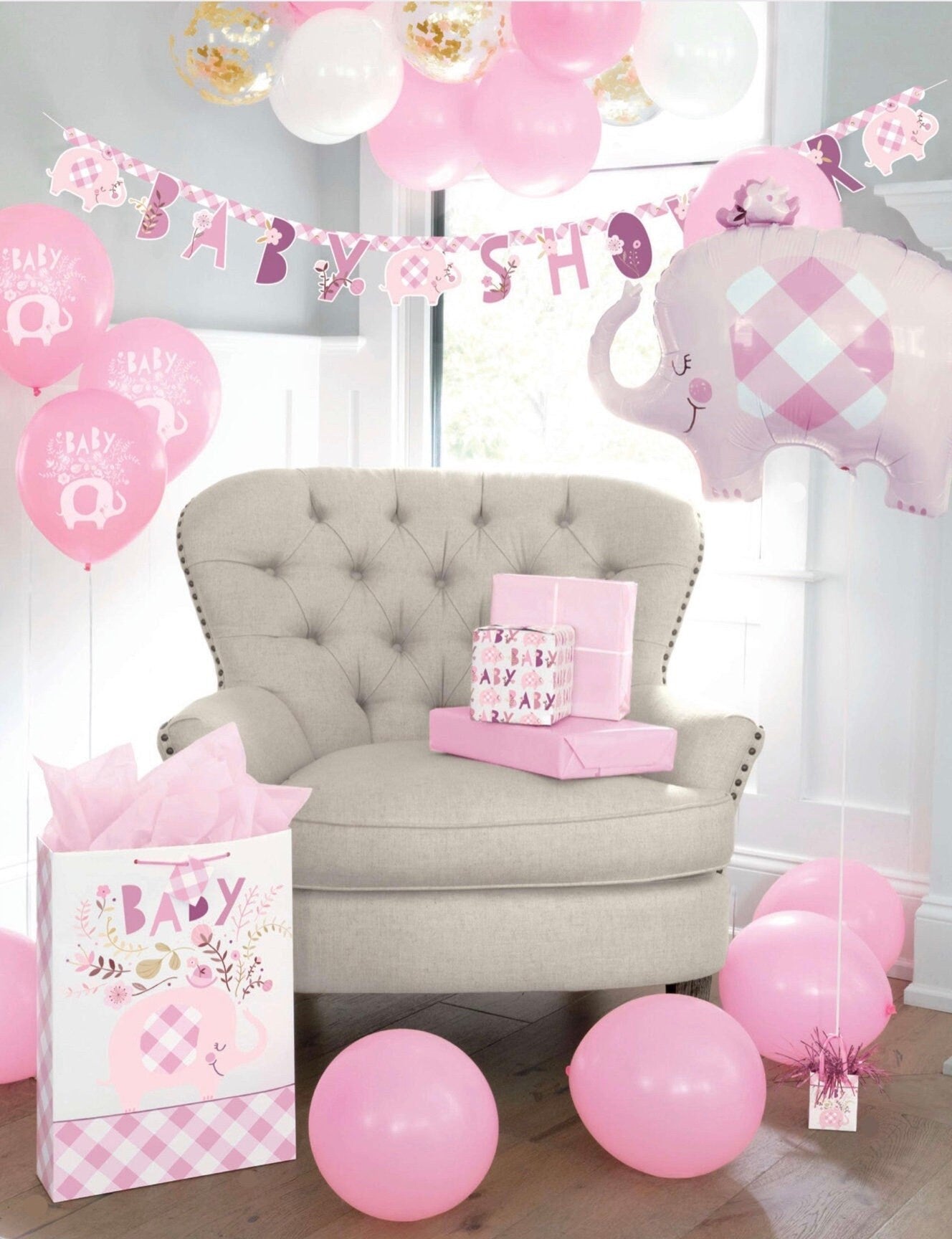 Pink Elephant Balloon - Stesha Party