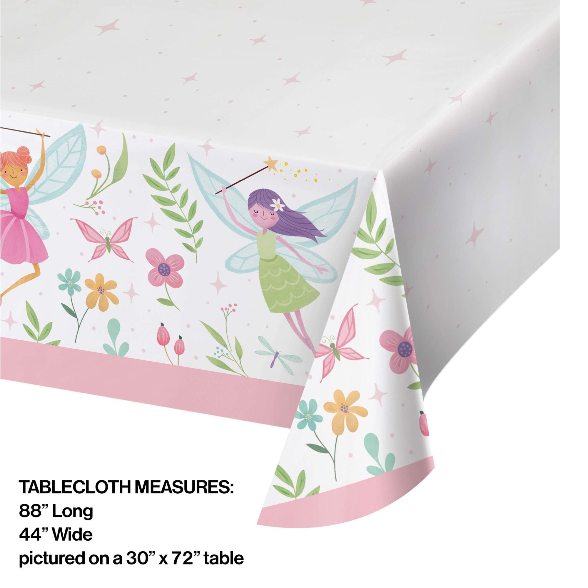 Pink Fairy Party Tablecloth - Stesha Party