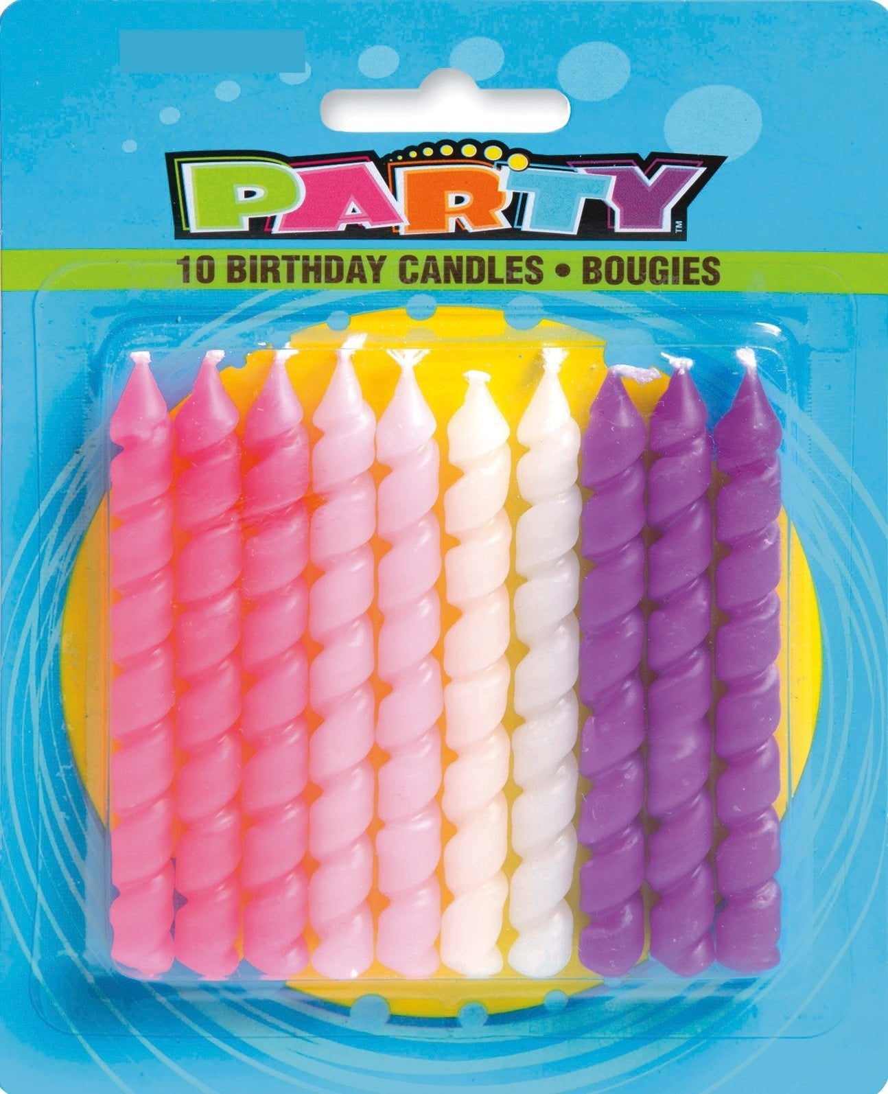 Pink, Purple & White Spiral Party Candles - Stesha Party