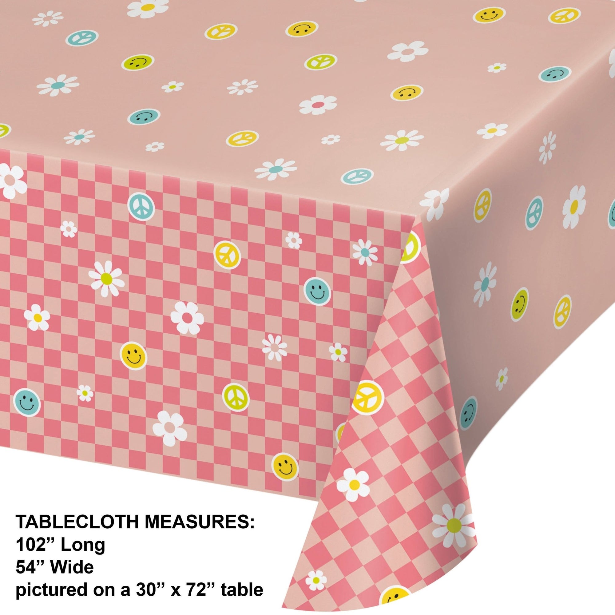 Pink Retro Party Tablecloth - Stesha Party