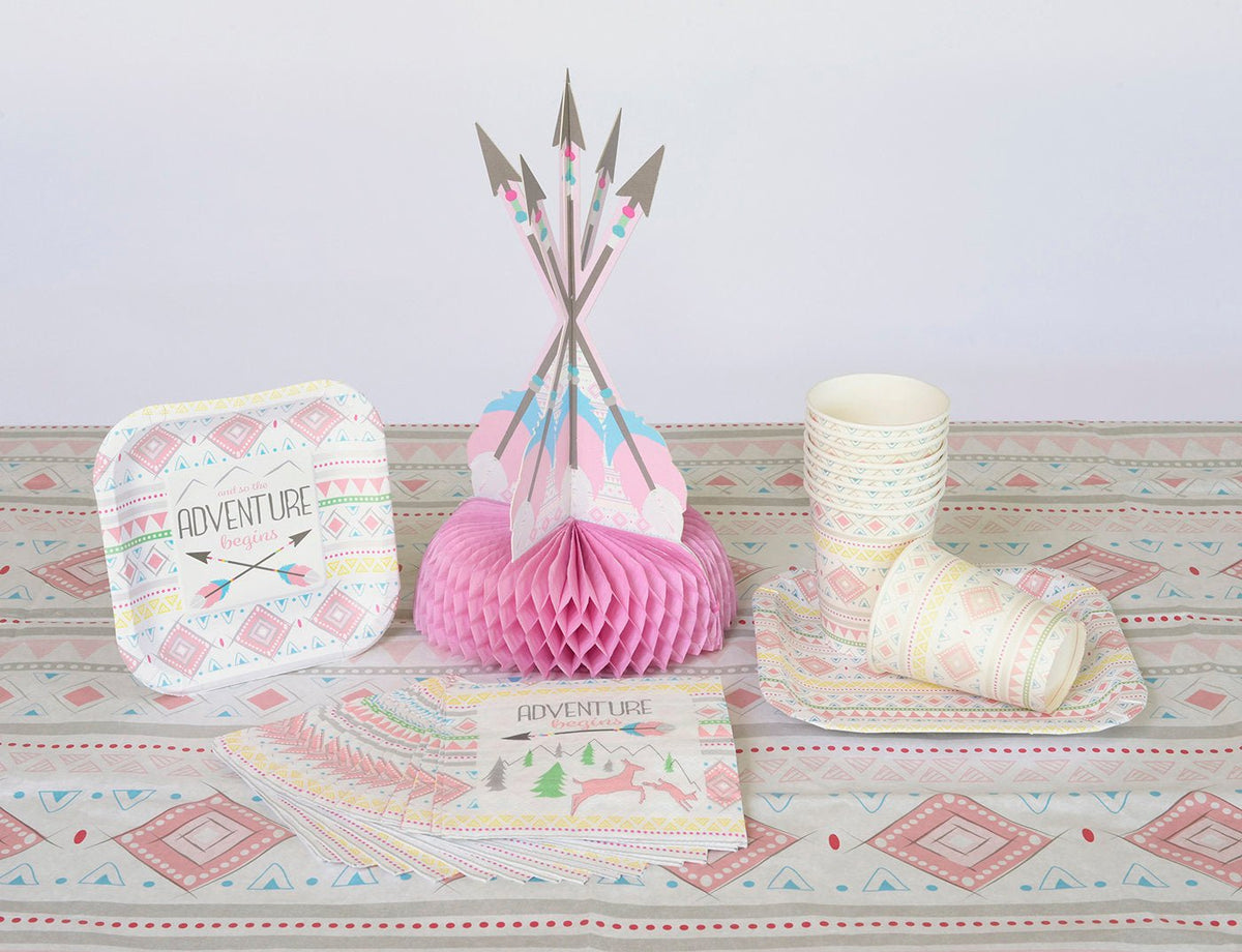 Pink Tribal Party Plates - Stesha Party