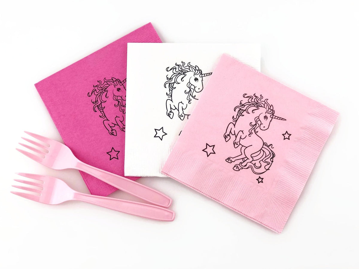 Pink Unicorn Napkins - Stesha Party