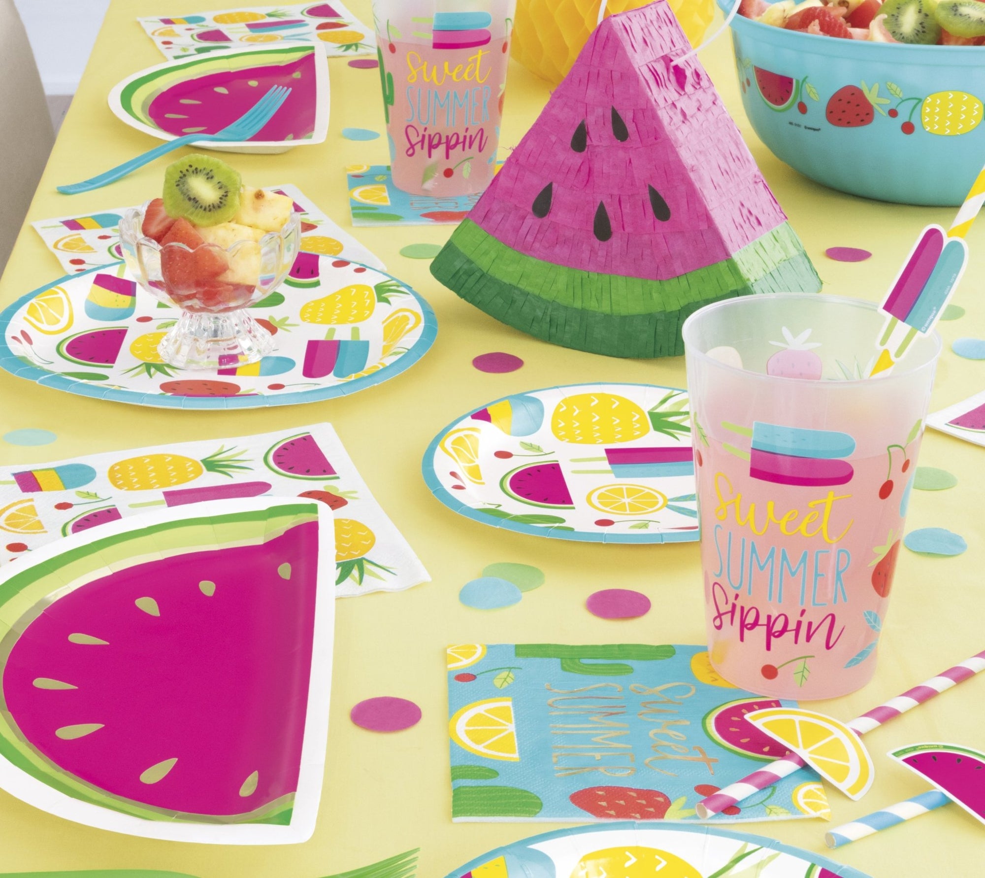 Pink Watermelon Shaped Party Plates - Stesha Party