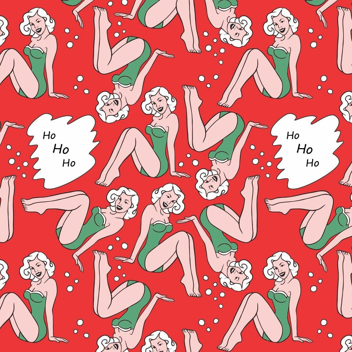 Pinup Girl Holiday Wrapping Paper - Stesha Party