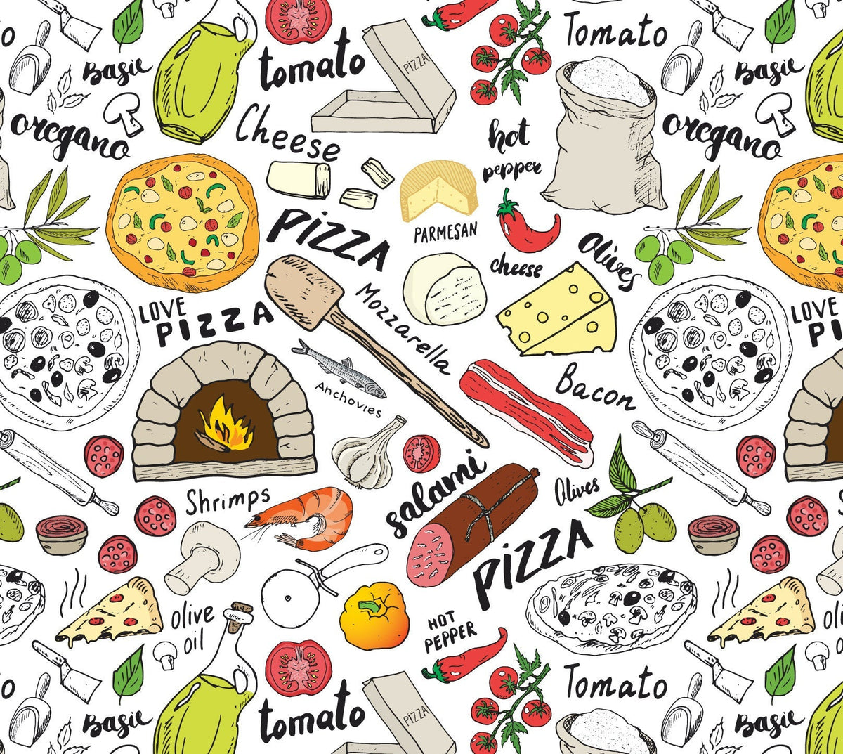 Pizza Gift Wrap - Stesha Party