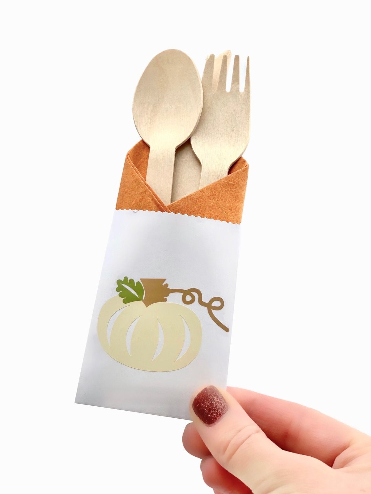Pumpkin Themed Party Cutlery Bag Set - Stesha Party