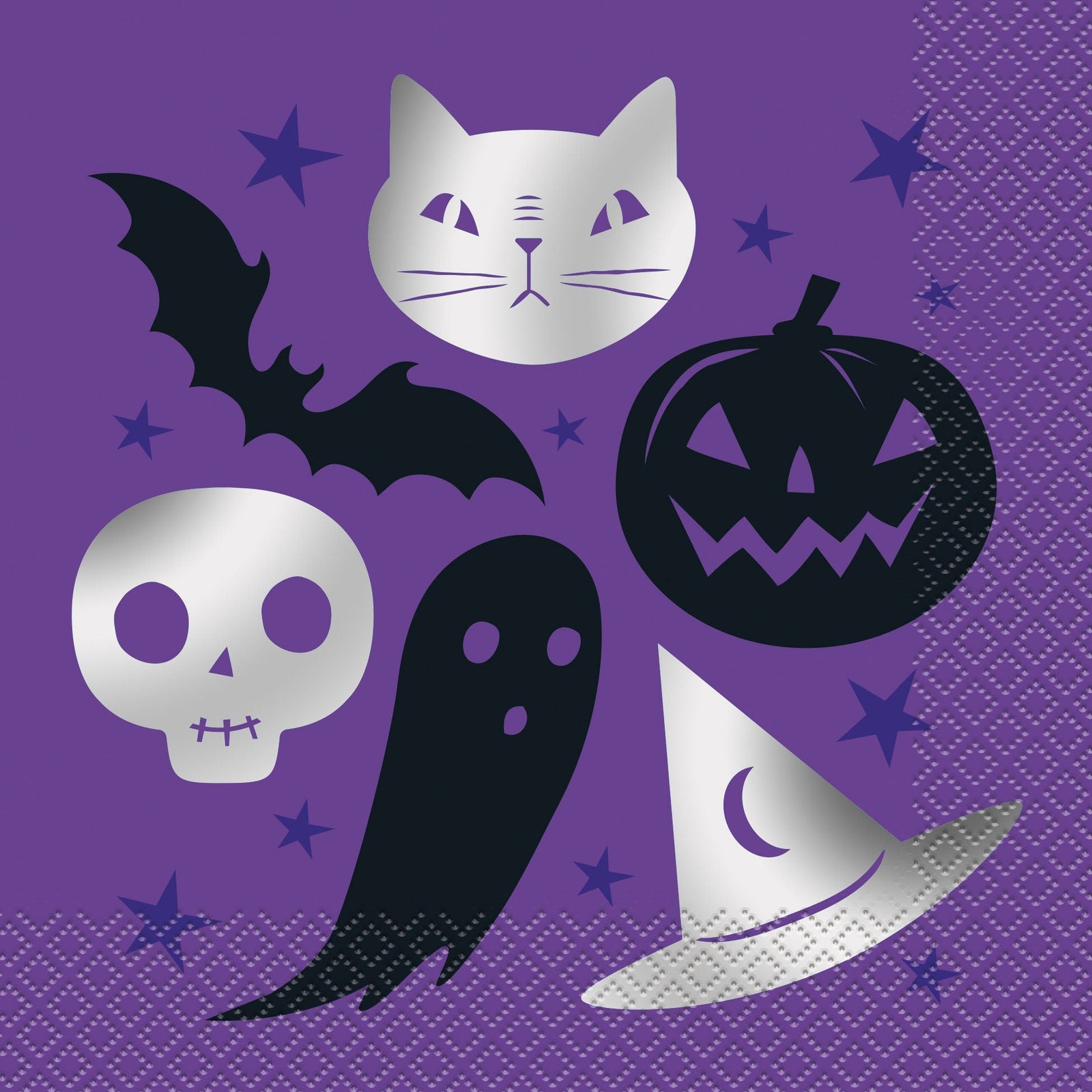 Purple Halloween Party Napkins 20ct - Stesha Party