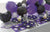 Purple, Silver & Black Galaxy Balloon Table Runner & Confetti - Stesha Party