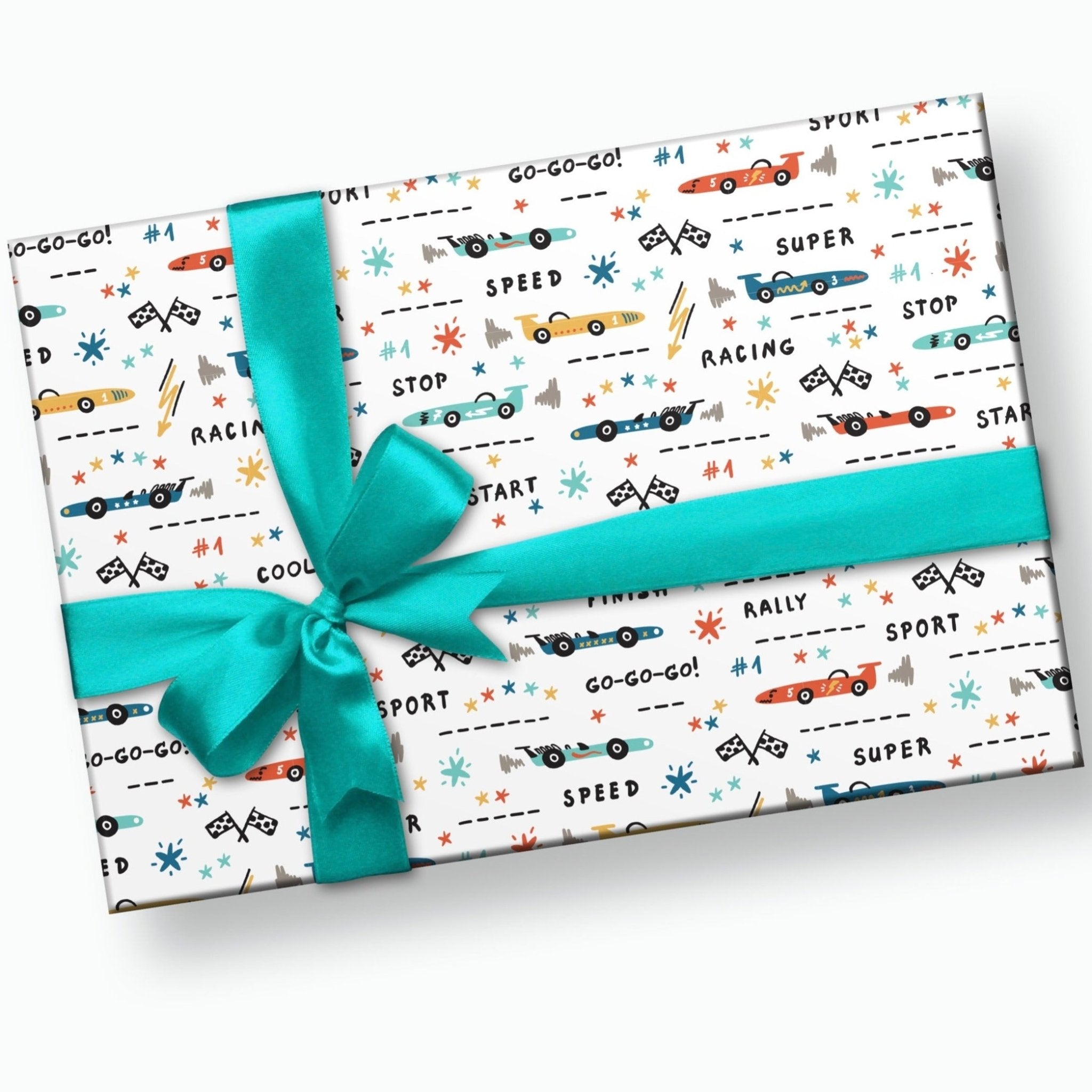 Two Fast Birthday Wrapping Paper Roll 2 Birthday Party Paper Race Car Gift  Wrapping Second Birthday Gift Wrap Paper 