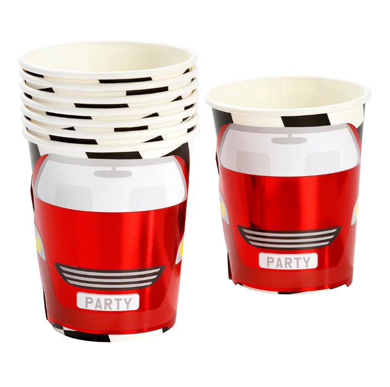 Race Car Party Paper Cups - Stesha Party