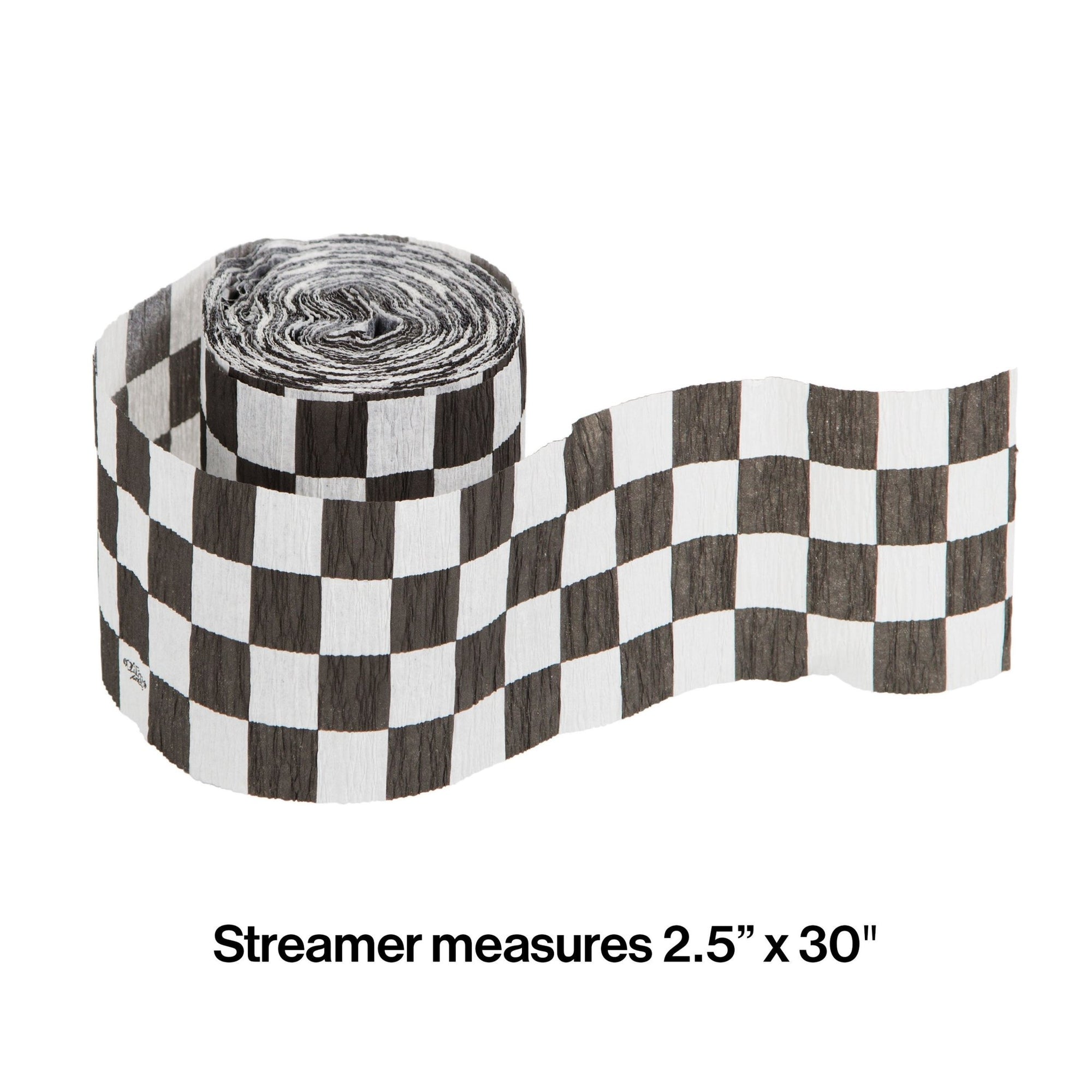 Racing Party Checkered Streamer - Stesha Party