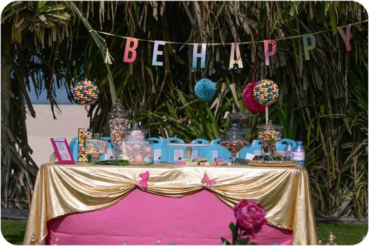 Rainbow "Be Happy" Banner - Stesha Party