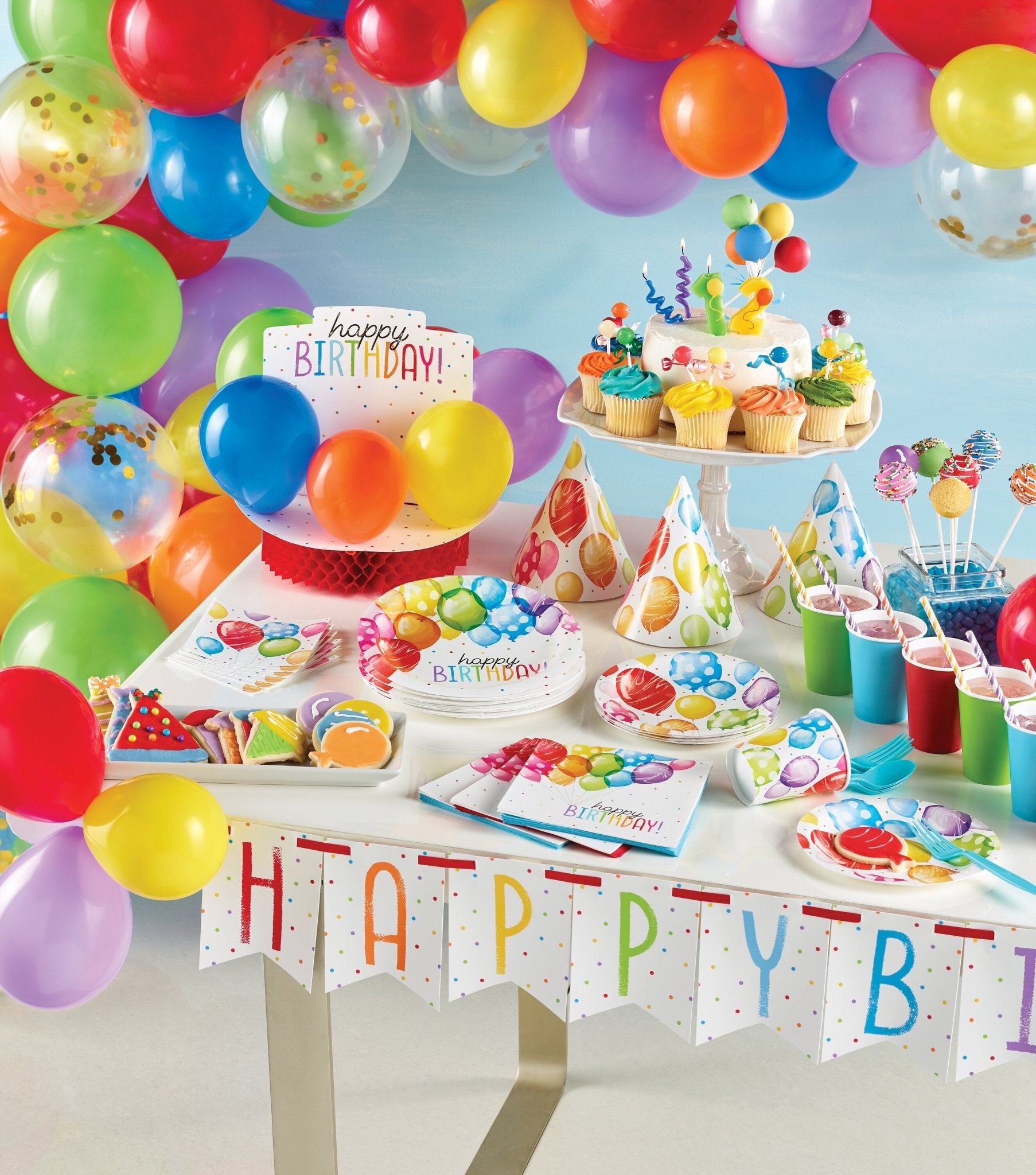Rainbow Birthday Banner - Stesha Party