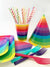 Rainbow Party Paper Hats - Stesha Party