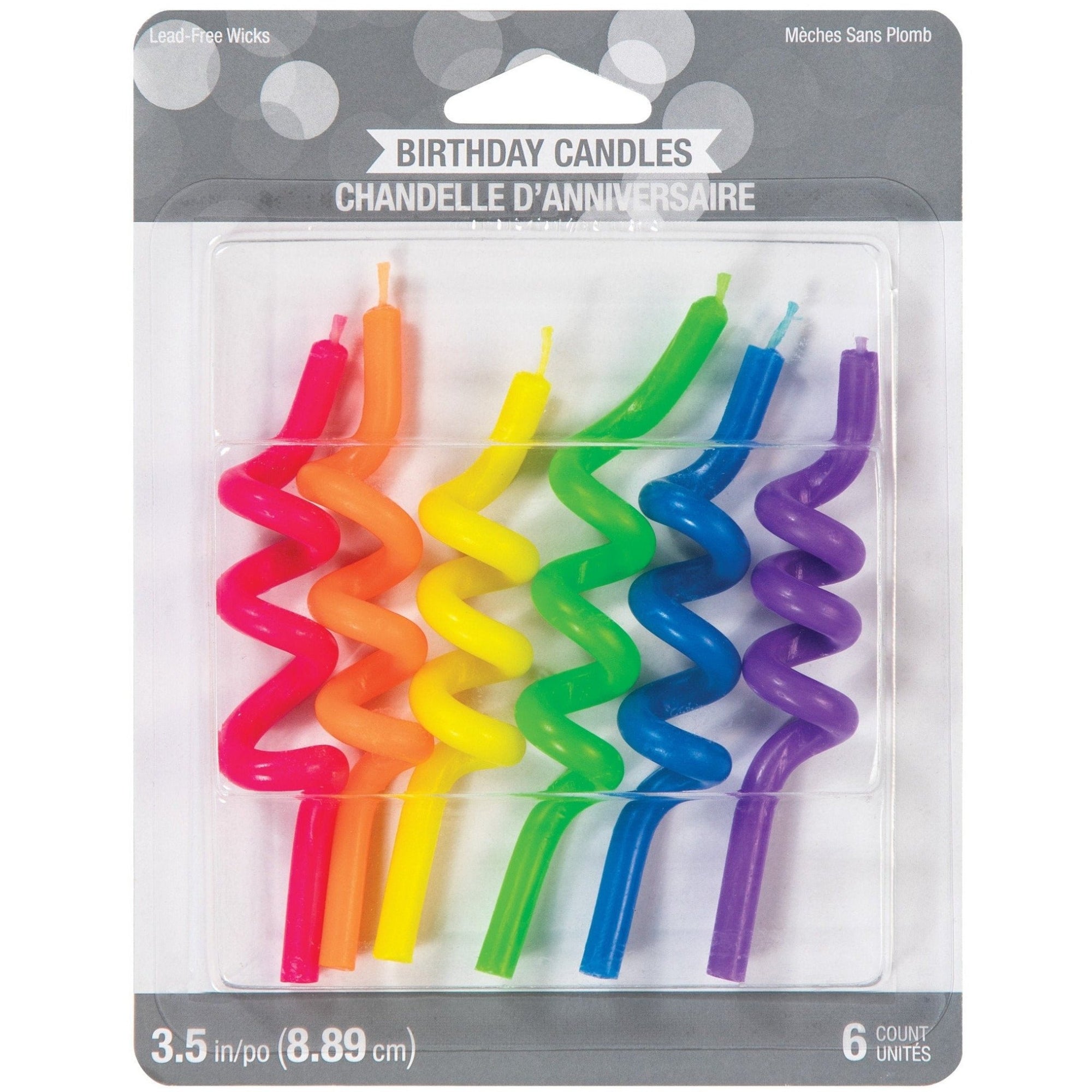 Rainbow Party Spiral Candles - Stesha Party