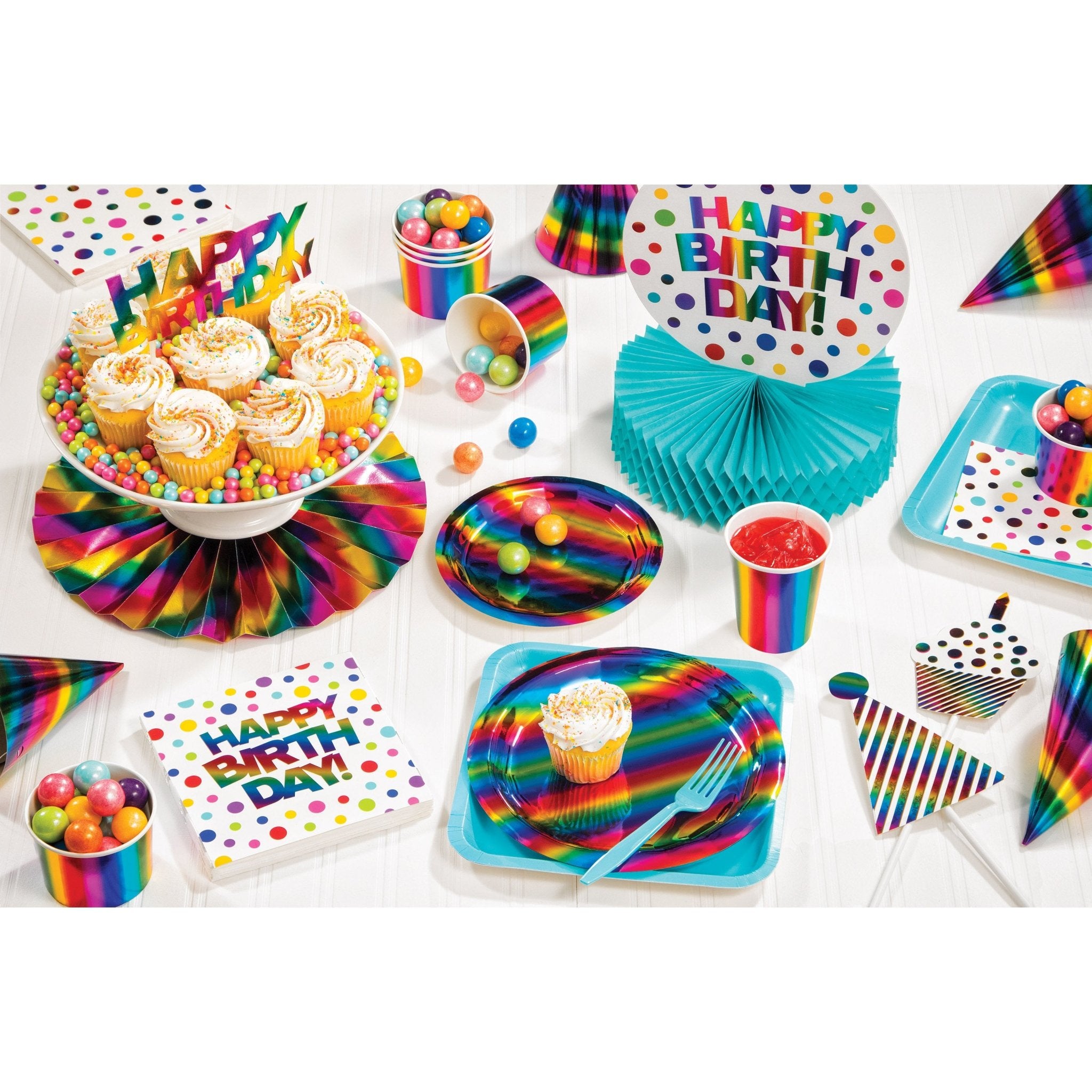 Rainbow Doll Themed Girls Kids Birthday Party Decoration Balloons Banner  Cake/cupcake Topper Hanging Swirls Set Supplies