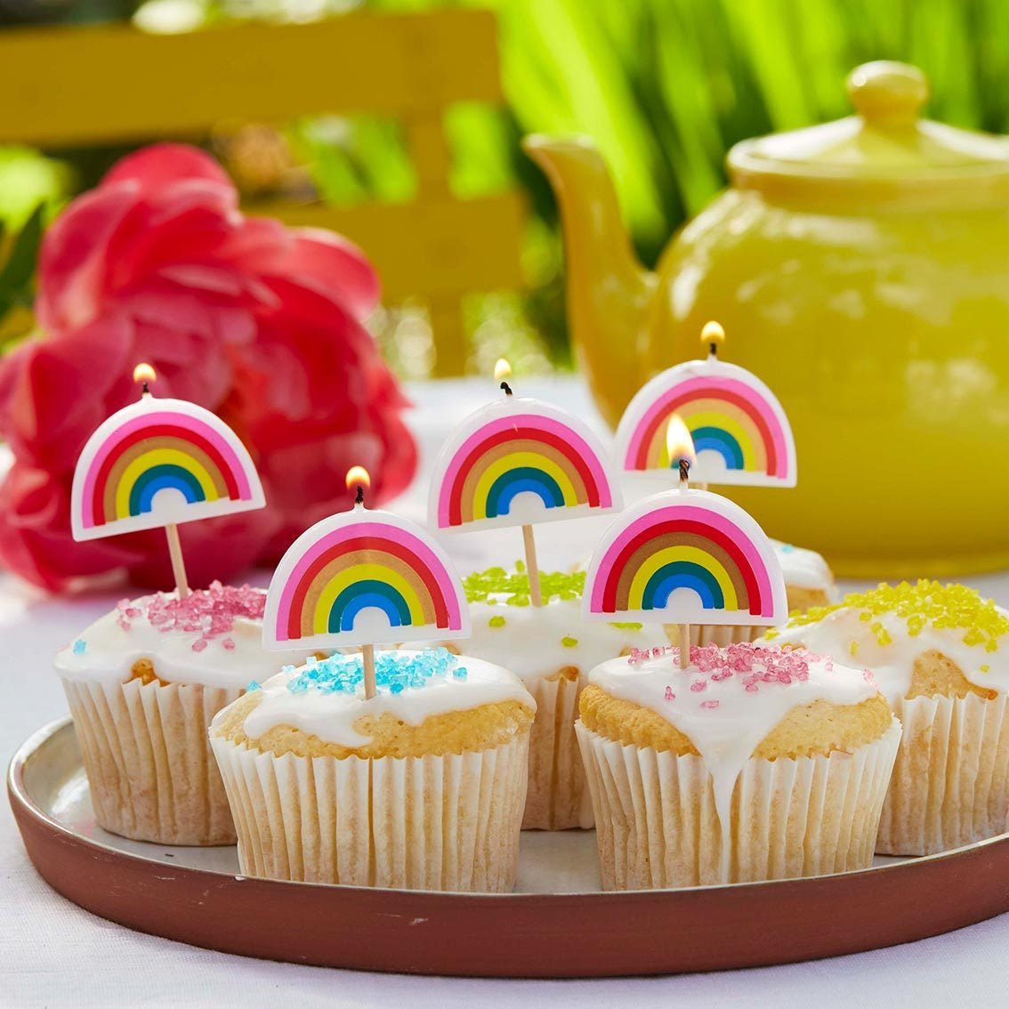 Rainbow Shaped Party Candles - Stesha Party