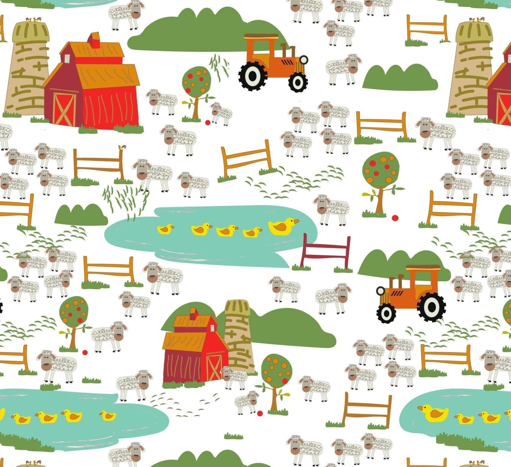 Red Barn Gift Wrap - Stesha Party