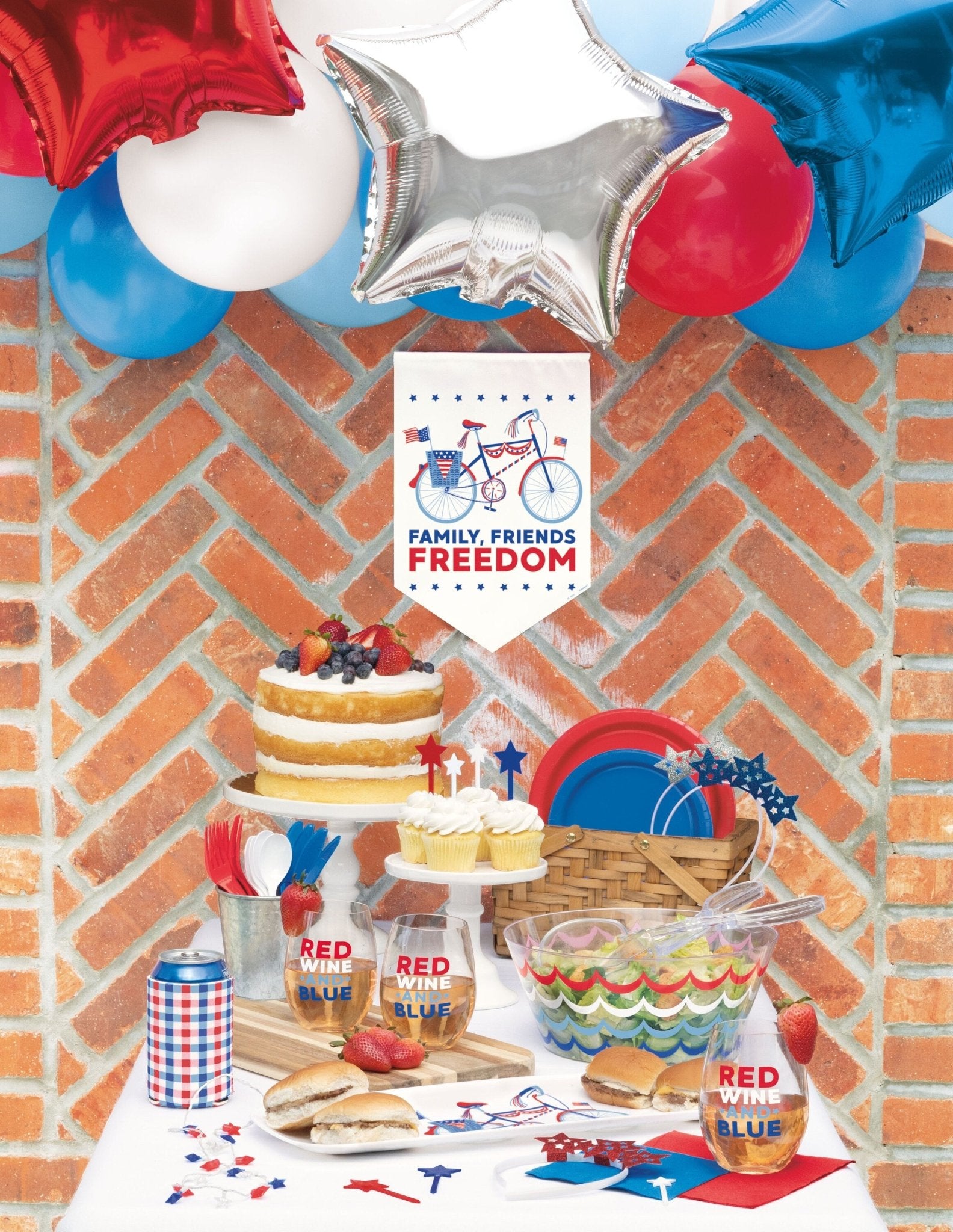Red, White & Blue Patriotic Star Balloon Arch - Stesha Party