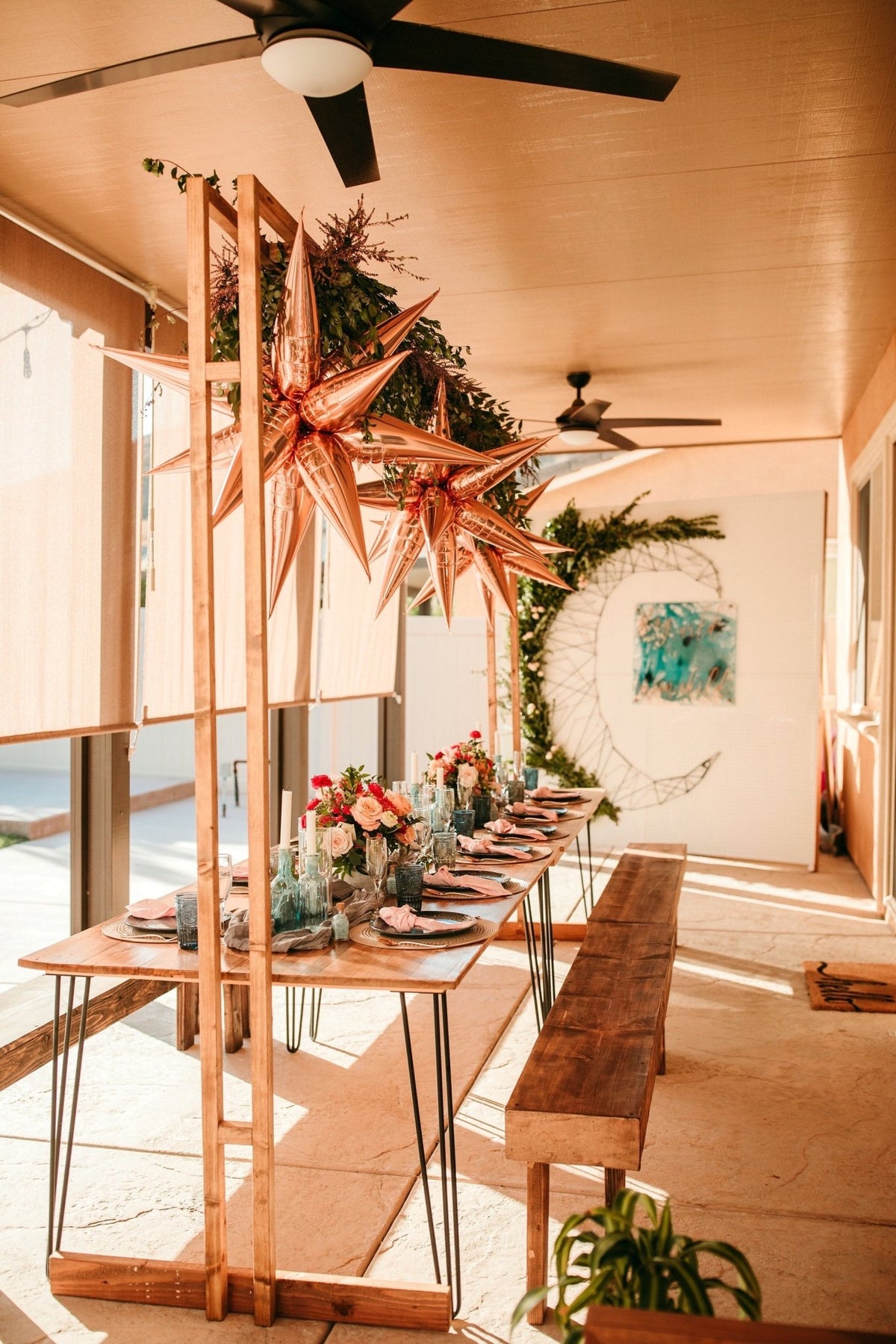 Rose Gold Starburst Balloon - Stesha Party