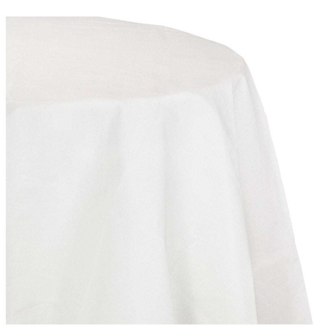 Round 82" White Tablecloth - Stesha Party
