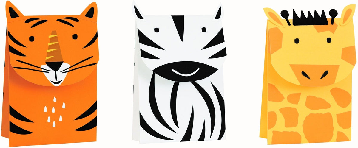 Safari Animal Paper Favor Bags - Stesha Party