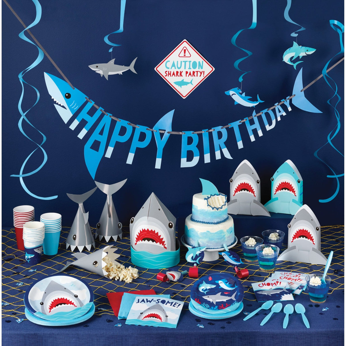 Shark Hanging Decorations - Stesha Party