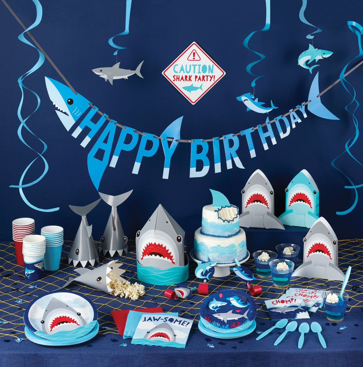 Shark Party Paper Tablecloth - Stesha Party