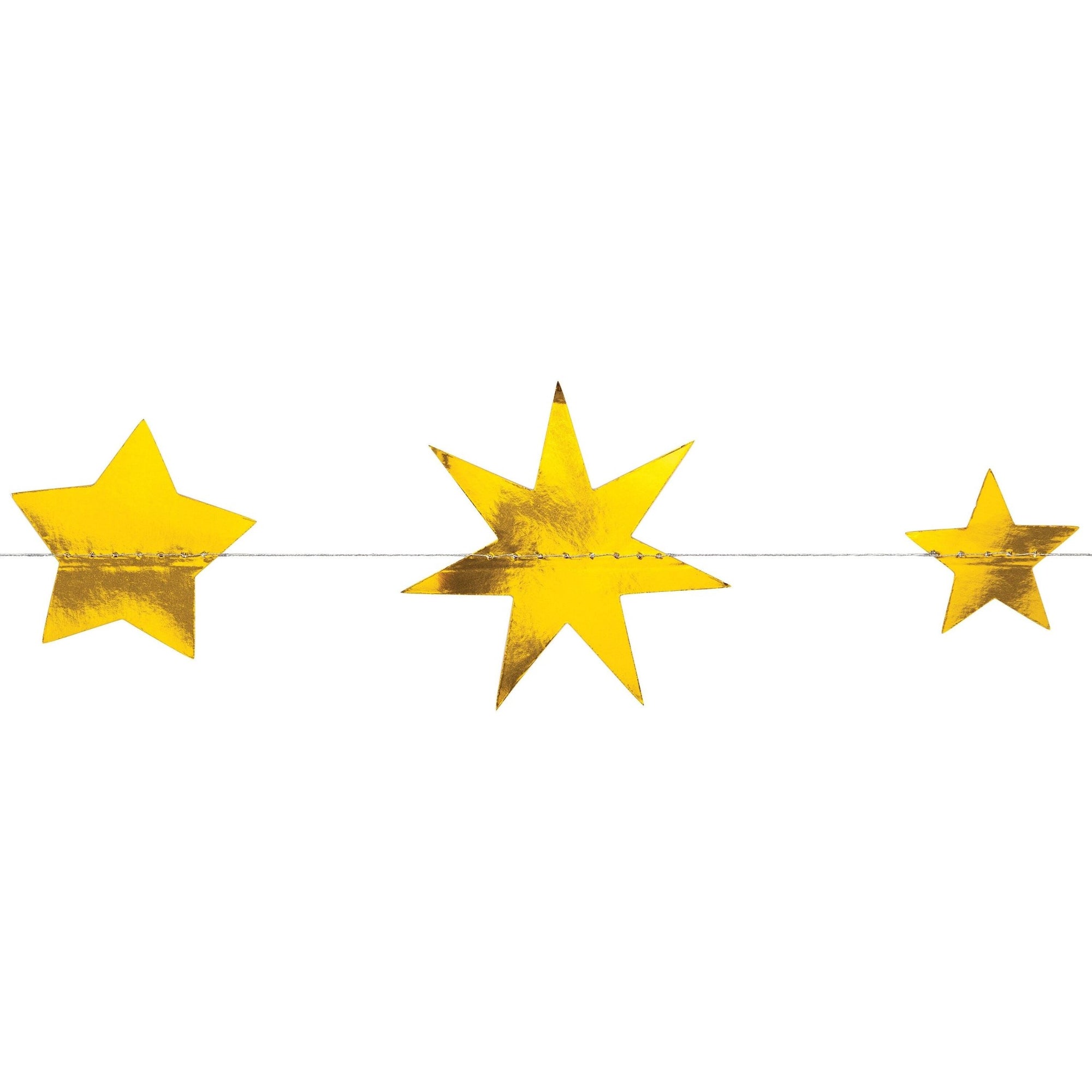 Shiny Gold Star Party Banner - Stesha Party