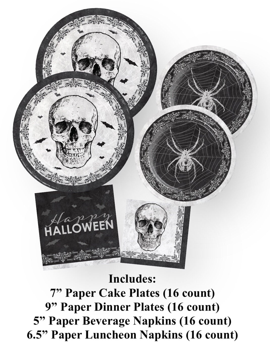 Spider & Skull Halloween Party Pack - Stesha Party