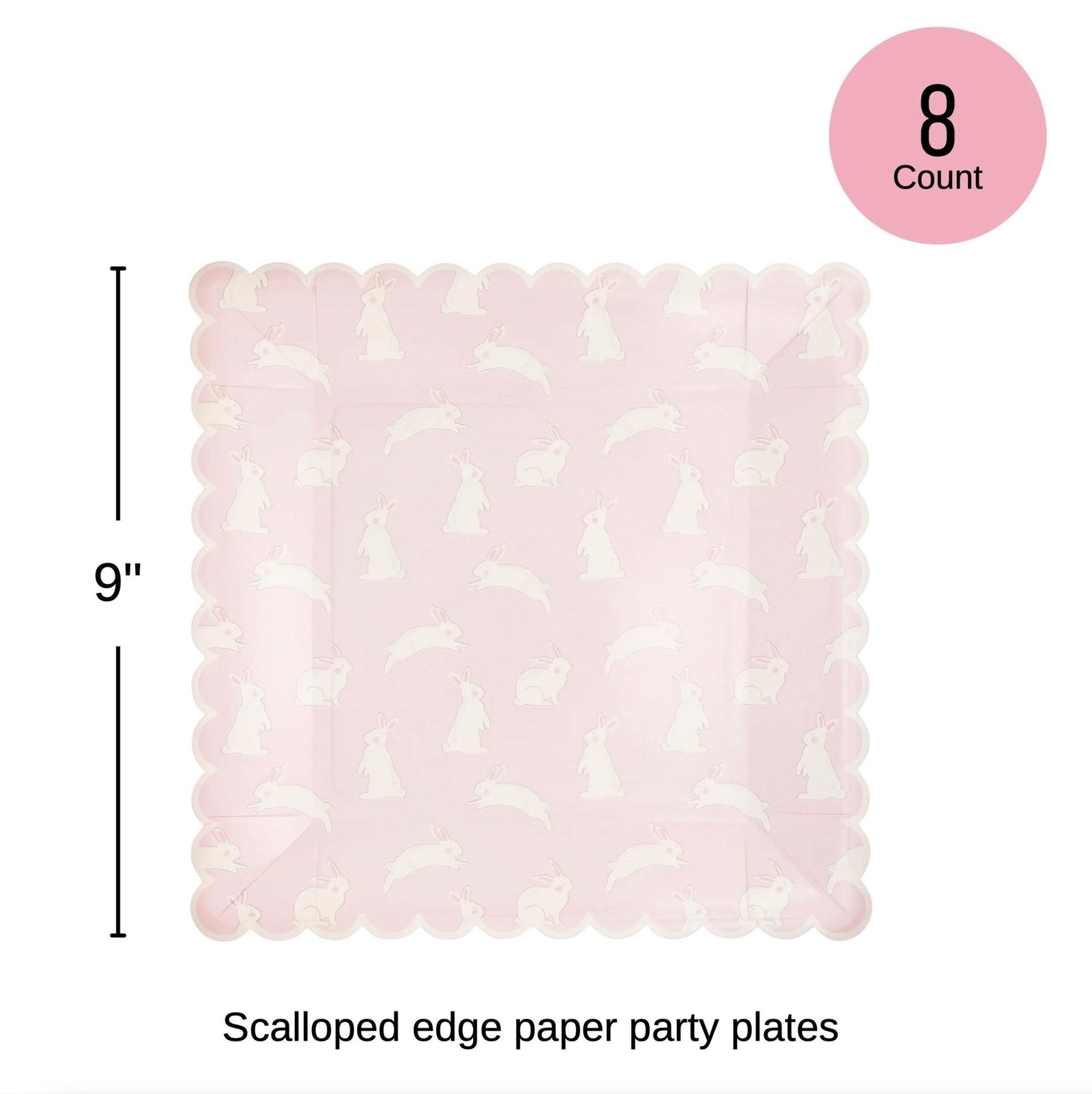Square Bunny Plates - Stesha Party