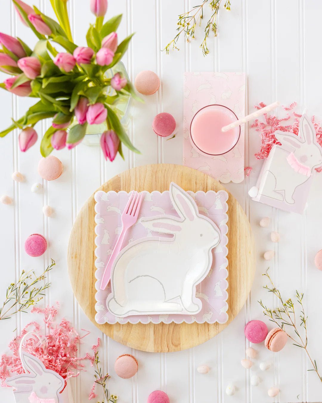 Square Bunny Plates - Stesha Party