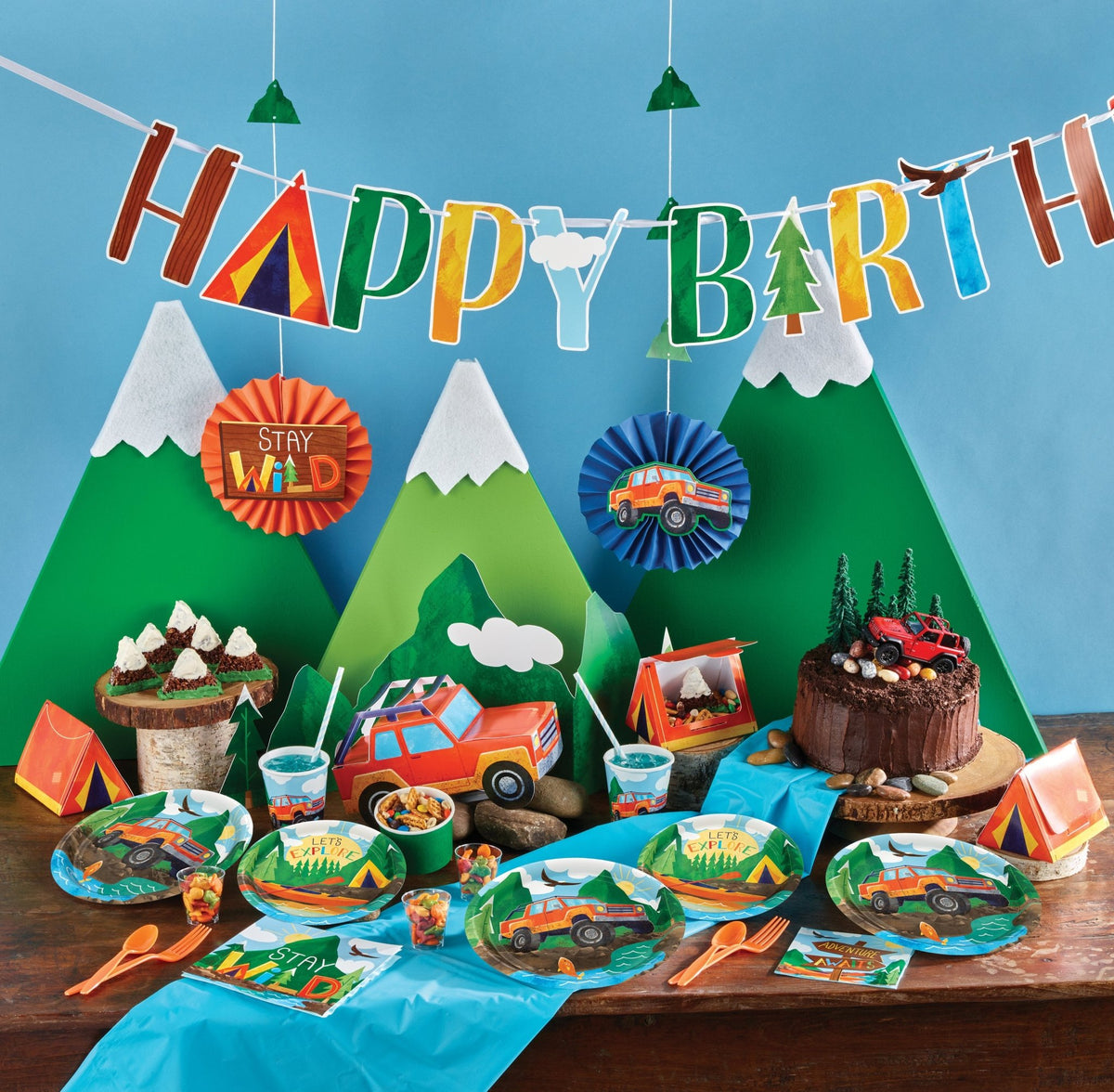 Stay Wild Adventure Birthday Tablecloth - Stesha Party