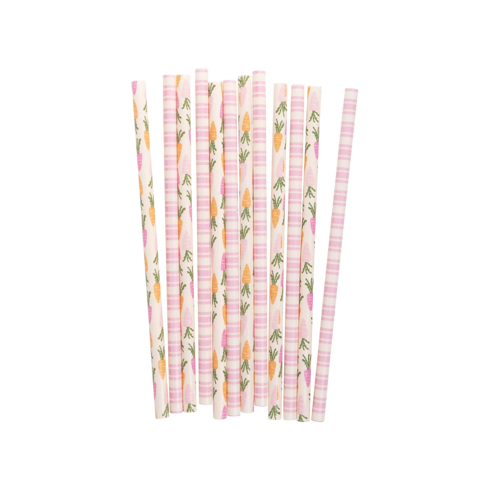 Striped Carrot Straws 12ct - Stesha Party