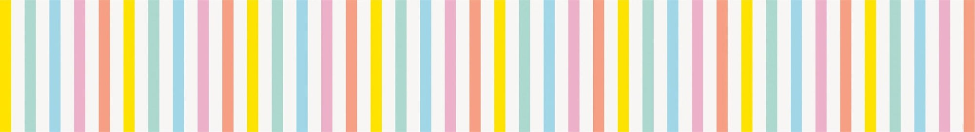 Striped Pastel Rainbow Paper Table Runner - Stesha Party