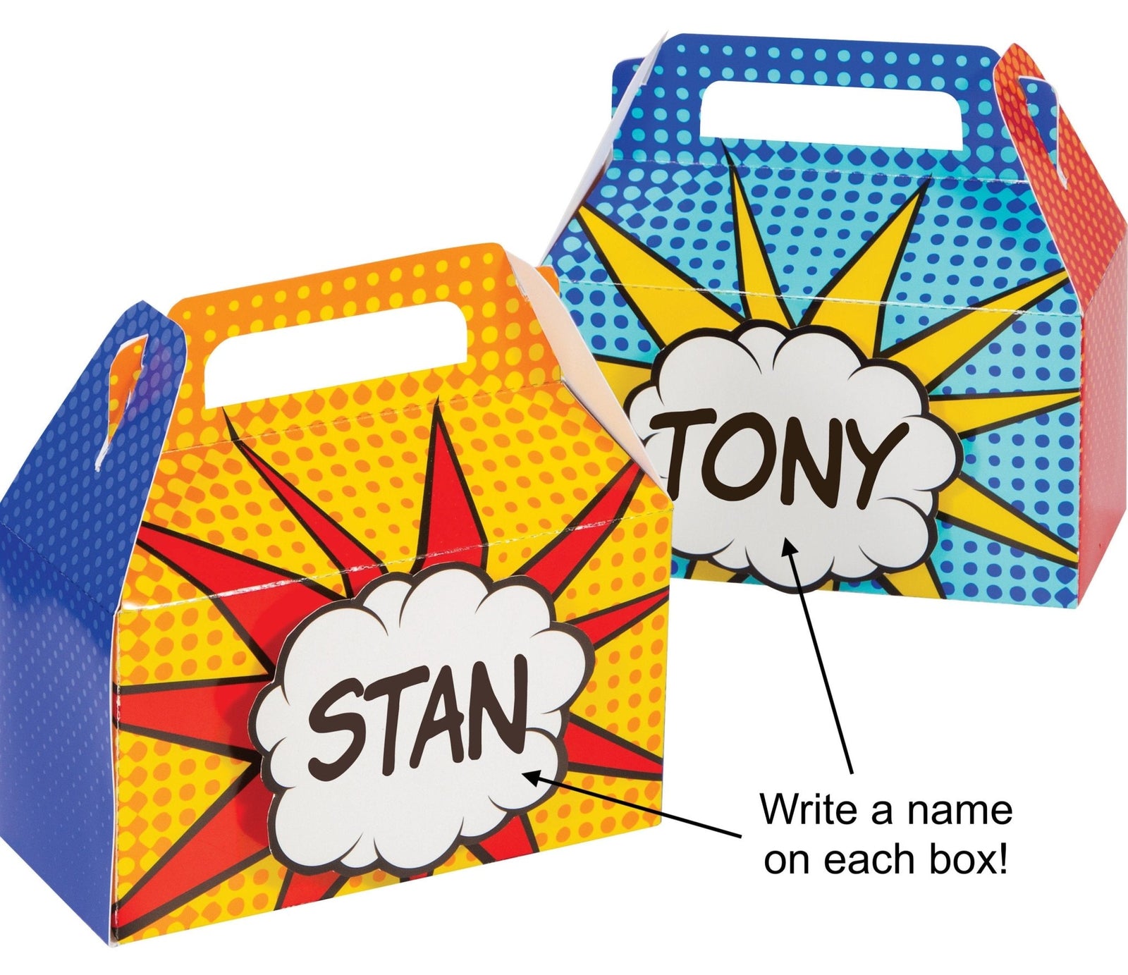 Superhero Favor Boxes - Stesha Party