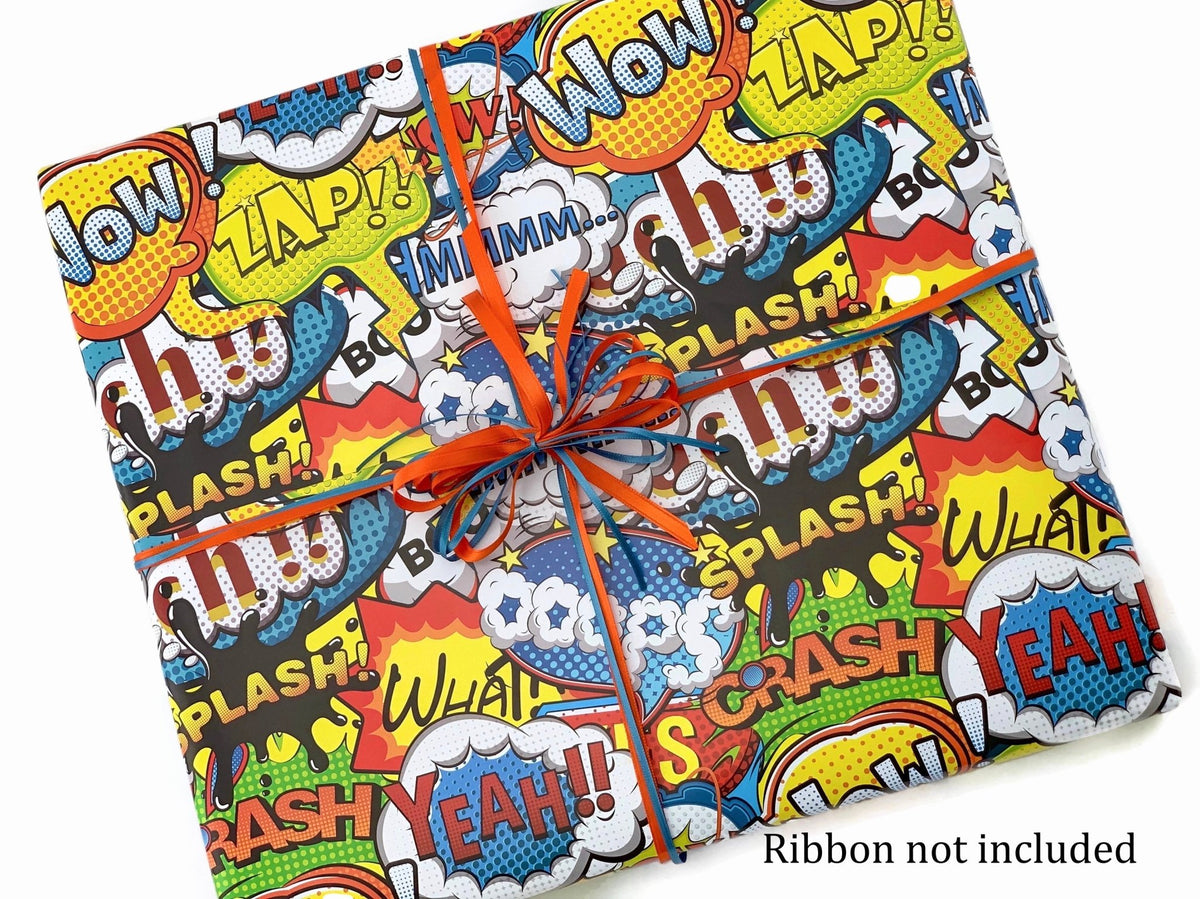 Superhero Gift Wrap - Stesha Party