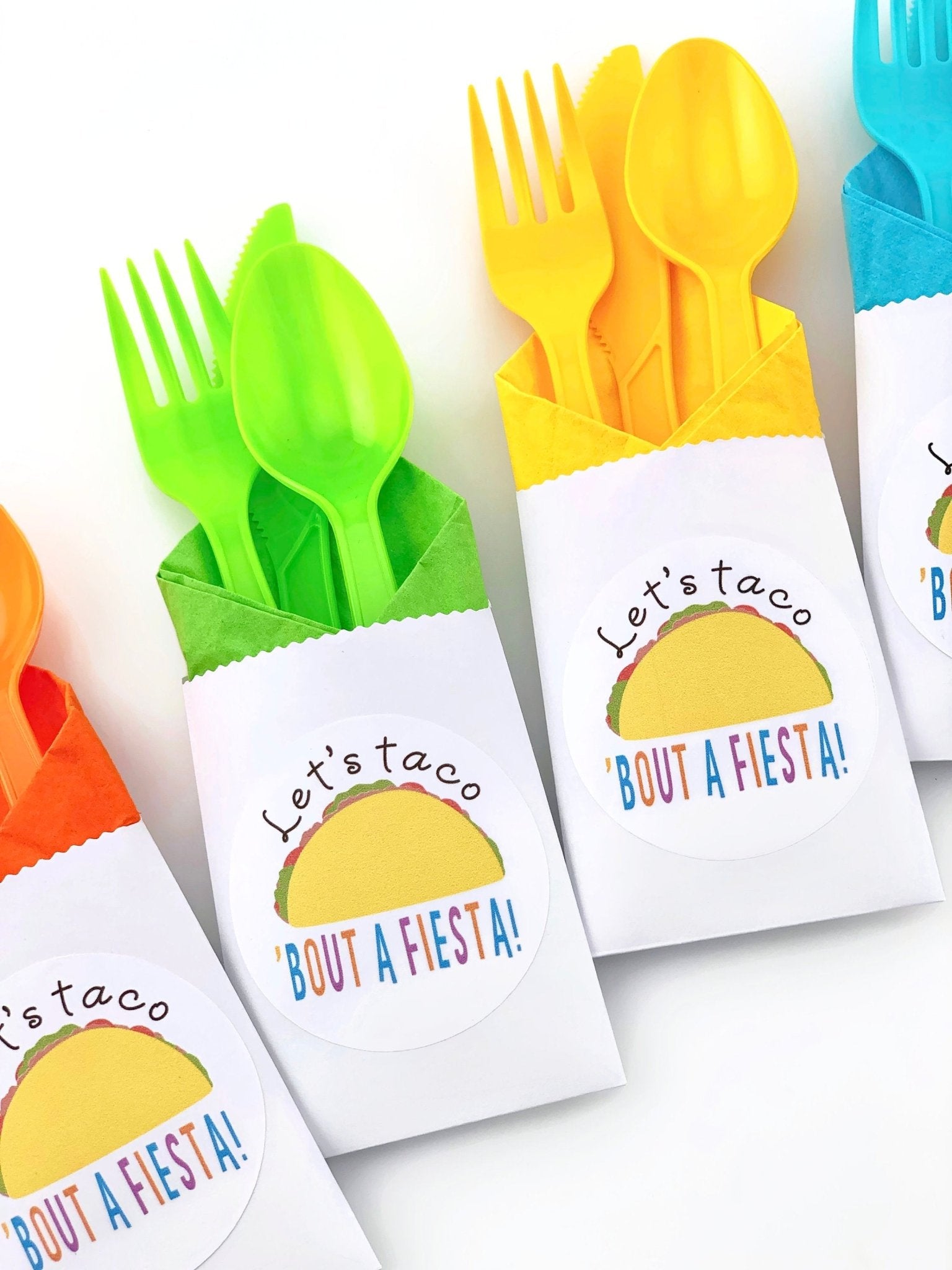 Taco Party Cutlery Bag Sets - Stesha Party