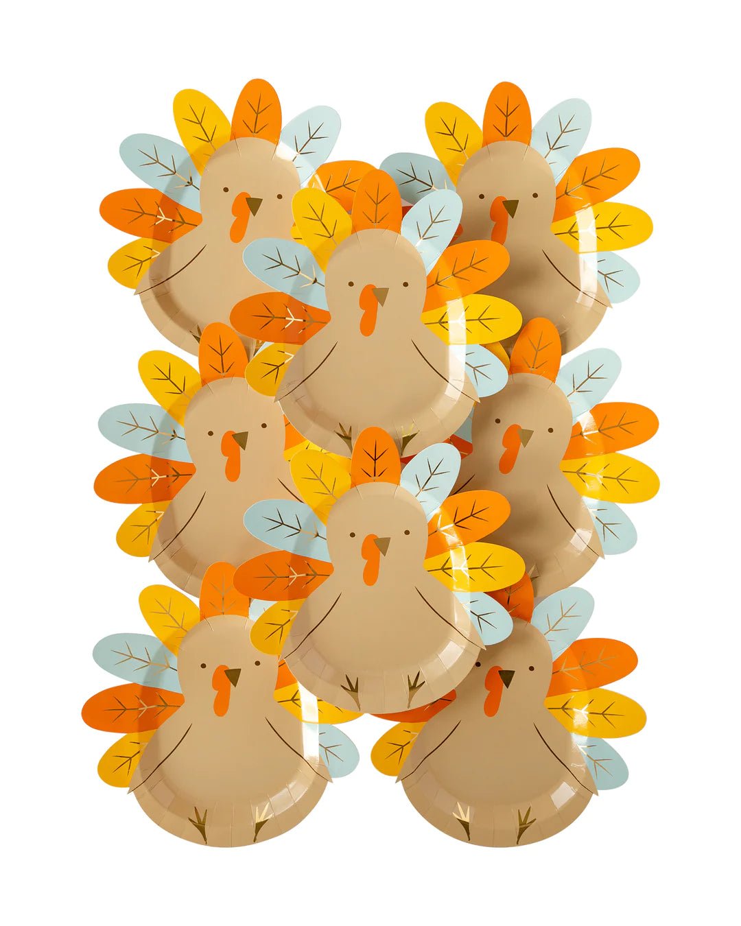 Thanksgiving Turkey Shaped Paper Plates - Stesha Party