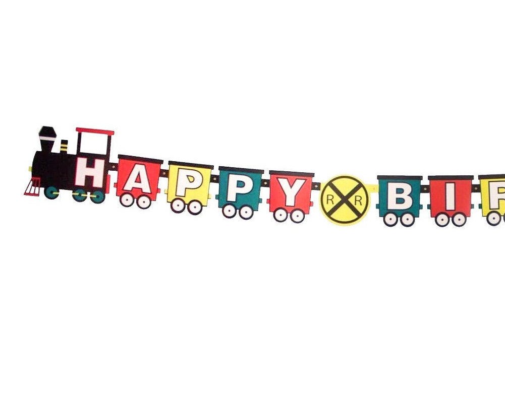 Train "Happy Birthday" Banner - Stesha Party