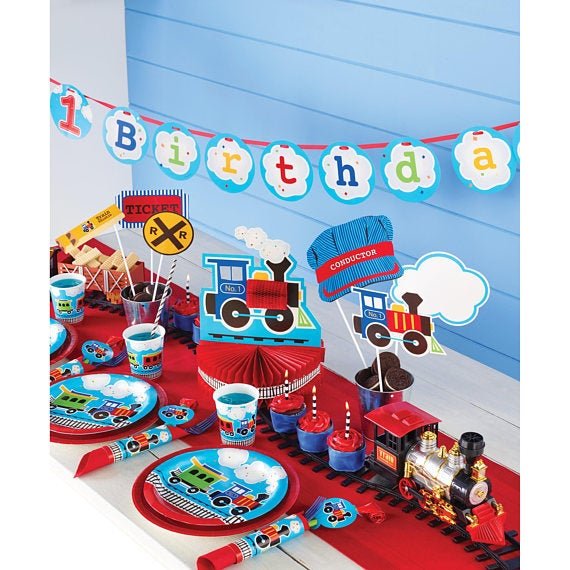 Train Party Tableware set - Stesha Party