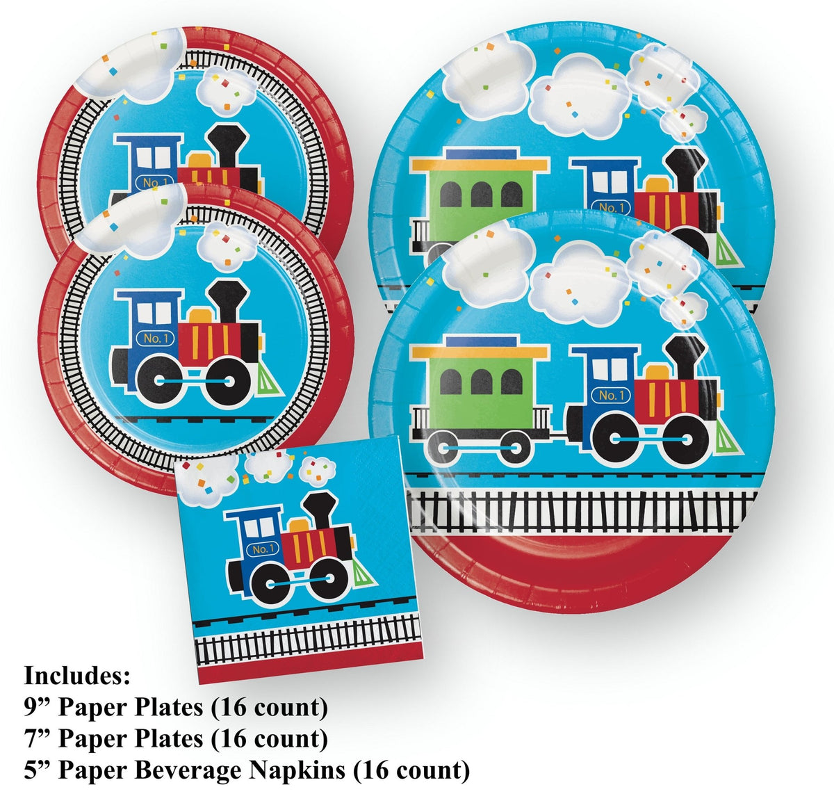 Train Party Tableware set - Stesha Party