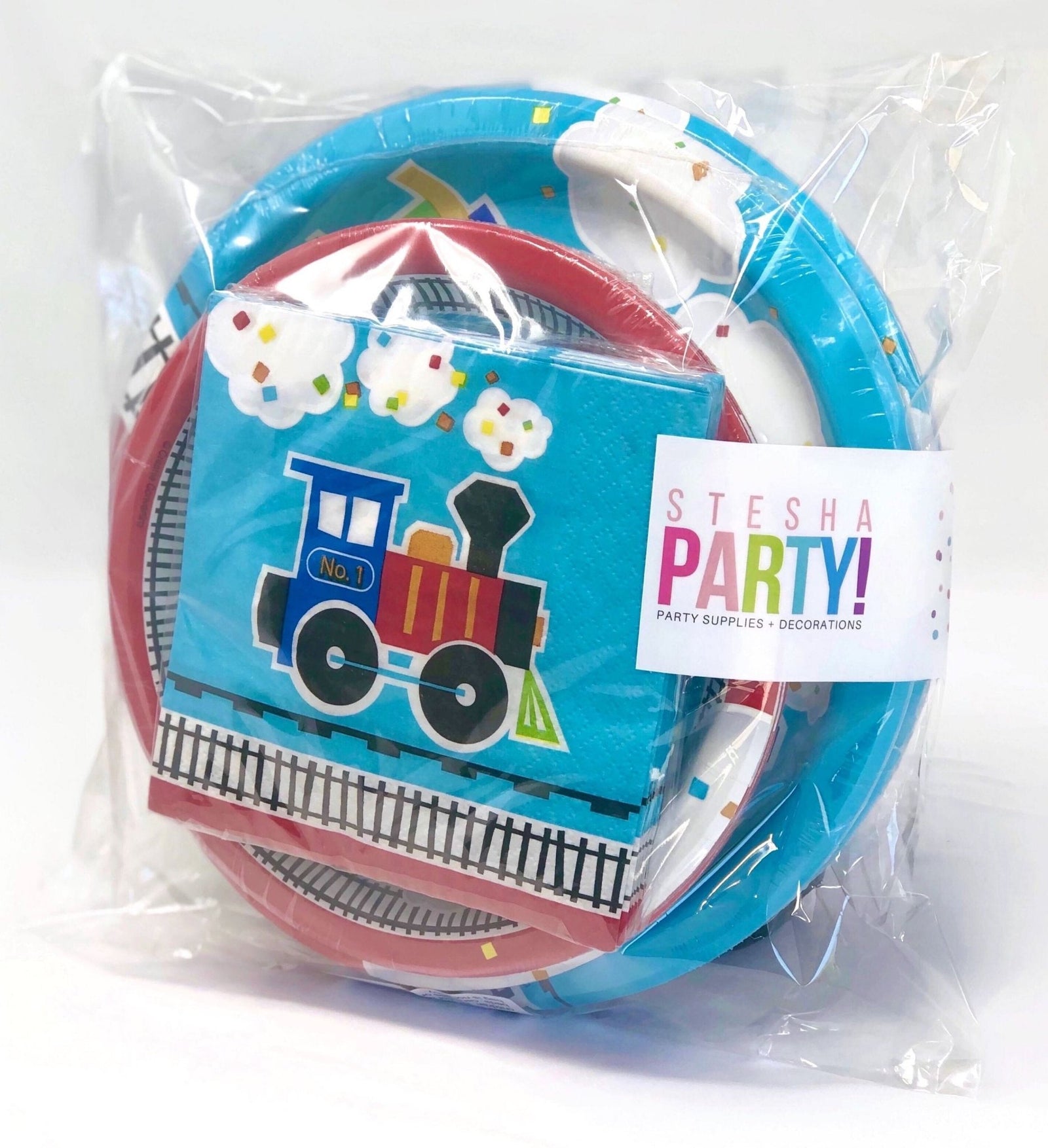 Train Party Tableware set - Stesha Party