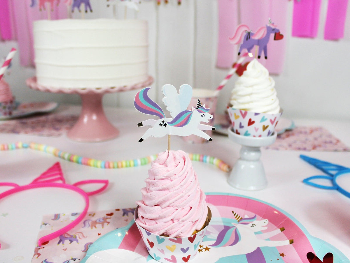 Unicorn Cupcake Decorations - Stesha Party