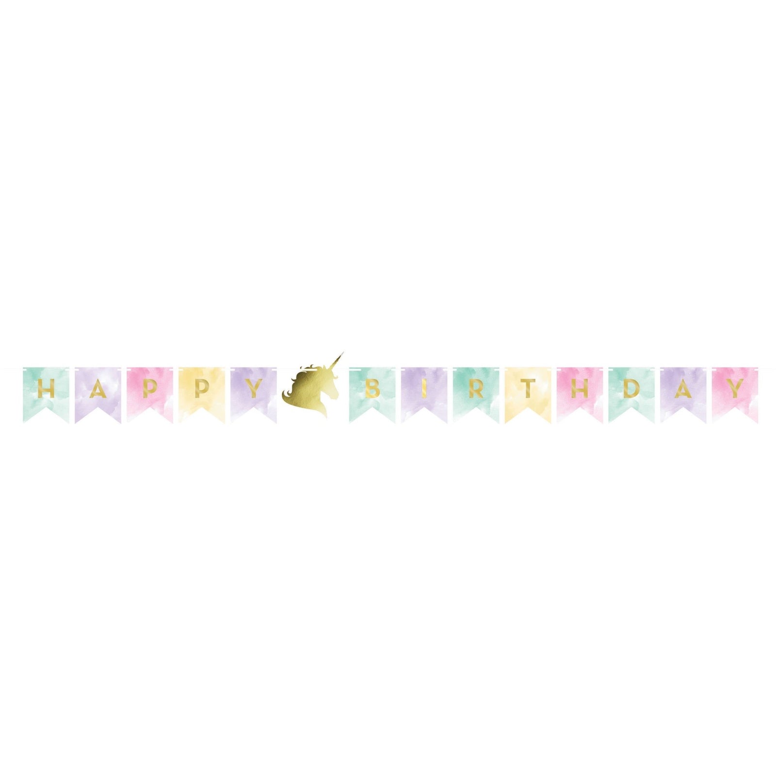 Unicorn "Happy Birthday" Banner - Stesha Party