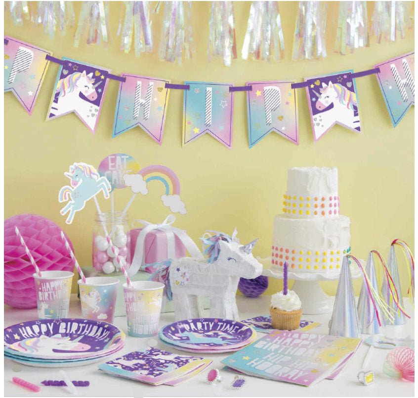 Unicorn "Happy Birthday" Plates - Stesha Party