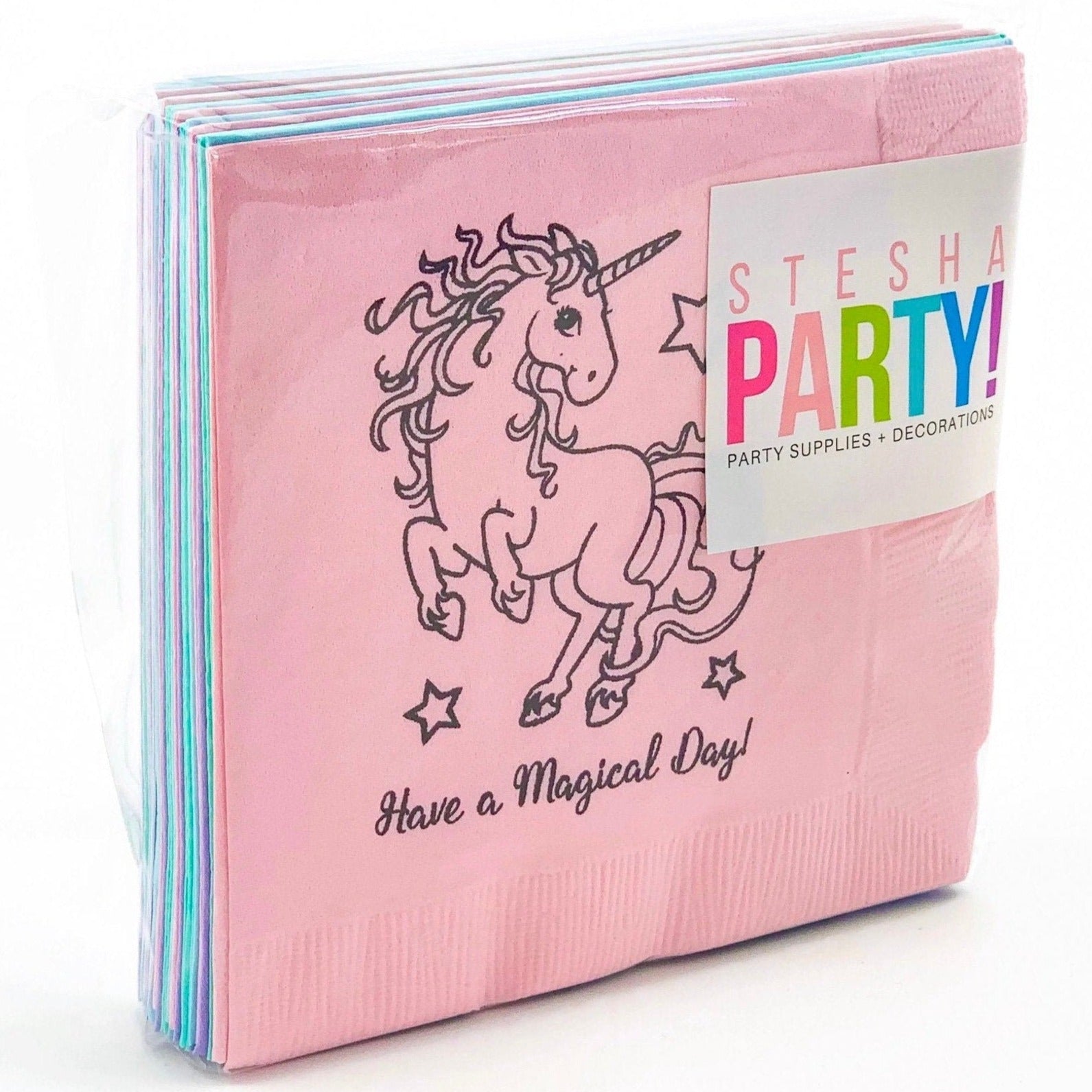 Unicorn Pastel Solid Napkins - Stesha Party