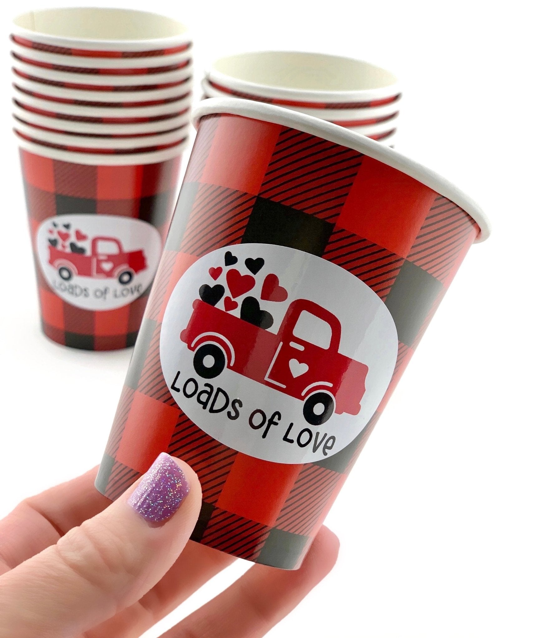 Valentines Day Party "Loads of Love" Cups - Stesha Party
