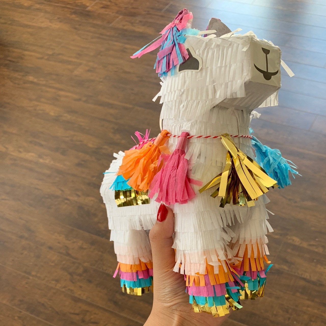 White & Colorful Llama Piñata - Stesha Party